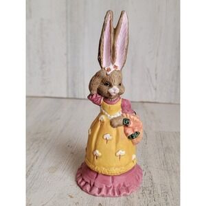 Unique Easter bunny bell ceramic dress rabbit spring home decor